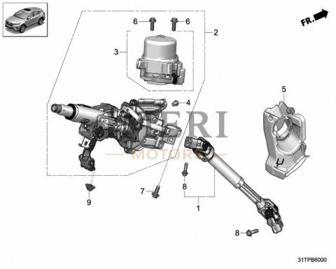 53220-31Y-H12 Steering Column Honda NS2
