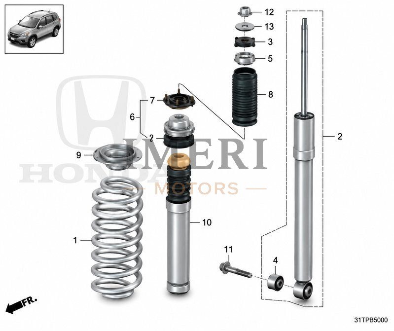 Rear Shock Absorber Unit - Honda NS2