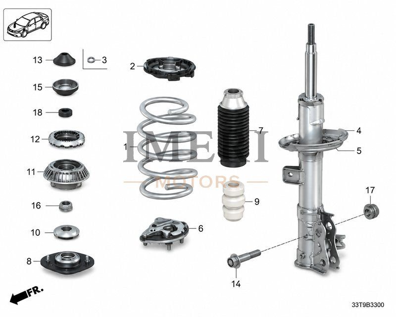 Front Shock Absorber Unit RH - Honda N
