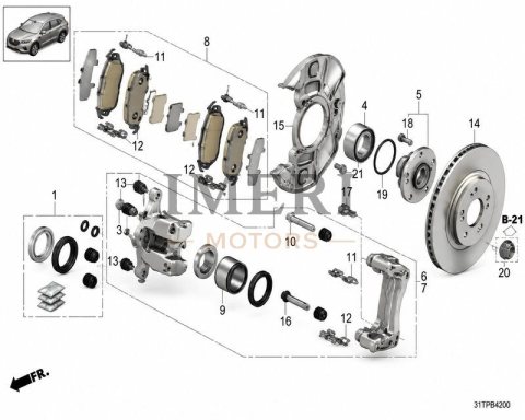 45022-31A-H00 Front Brake Pads Honda NS1