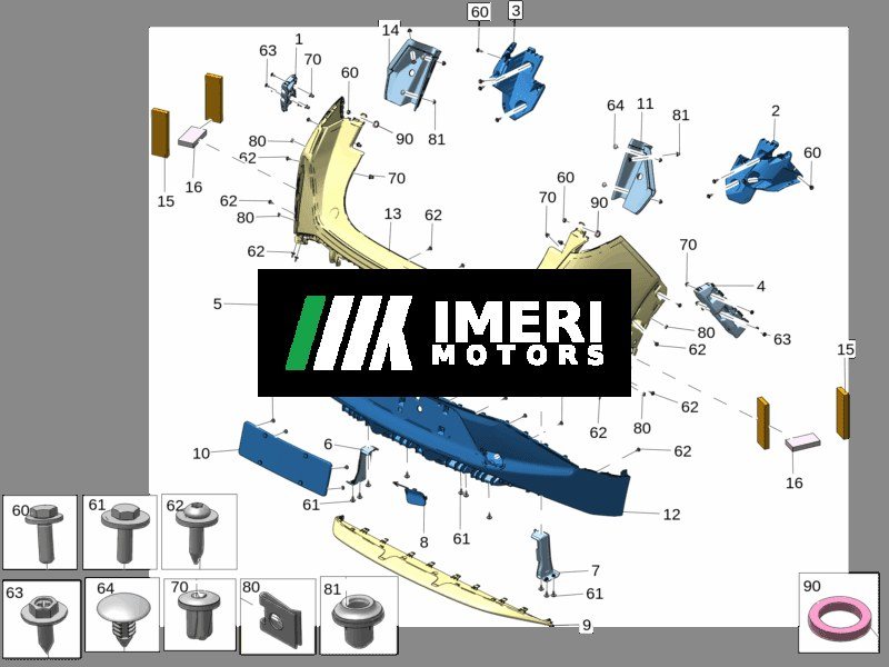Rear Bumper Side Bracket, Left - ZEEKR X