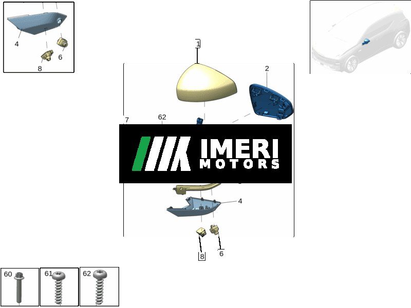 Outside Mirror Shell, Left - ZEEKR X