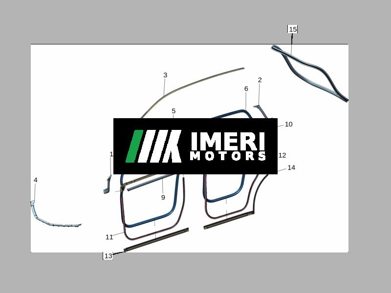 8892616202 A-Pillar Outer Garnish Seal, Left - ZEEKR X