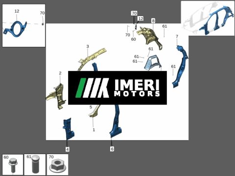 8899600131C15 A-Pillar Upper Reinforcement, Left ZEEKR X