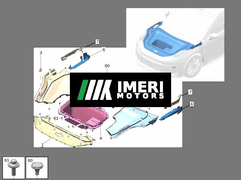 Engine Compartment Front Cover / Upper Shield - ZEEKR 7X