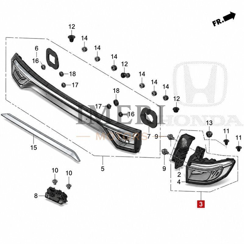 Taillight Assembly RH - Honda NS1