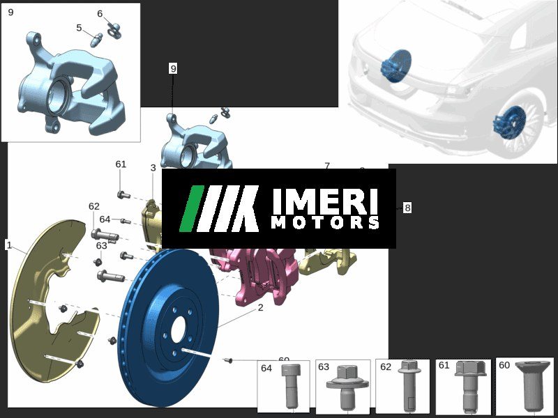 Rear Brake Disc Dust Shield / Backing Plate Right - ZEEKR 7X