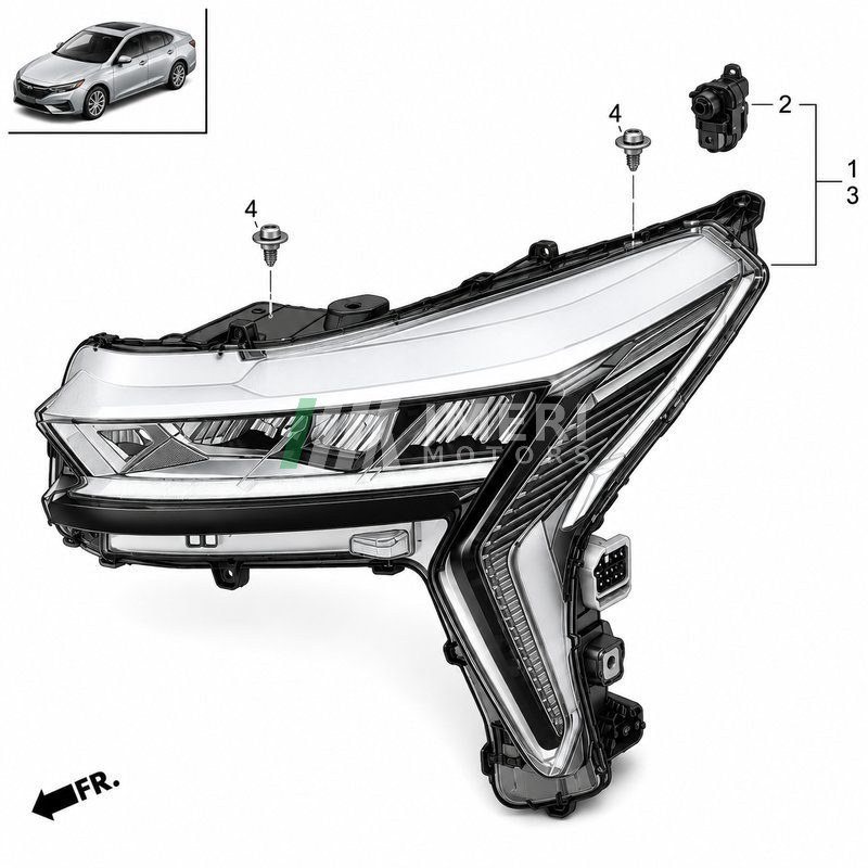 Headlight Assembly RH - Honda NS2