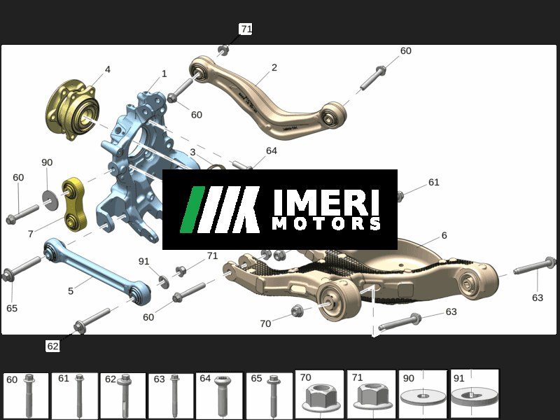 Rear Knuckle / Upright Right - ZEEKR 7X