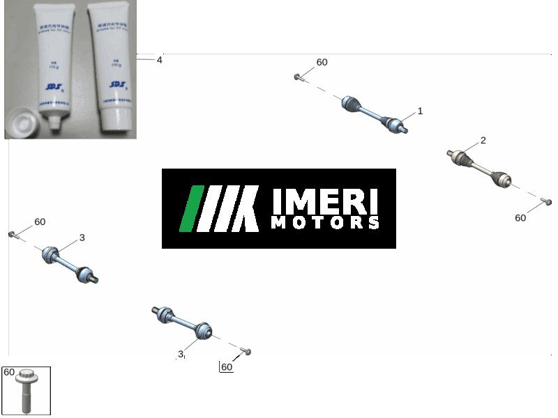 Rear Drive Shaft / Half Shaft Right - ZEEKR 7X