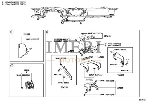 553180R060C0 Instrument Panel Side Cover, No. 2 Toyota bZ4X