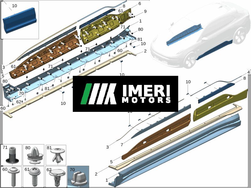 Door Lower Molding Left - ZEEKR 7X