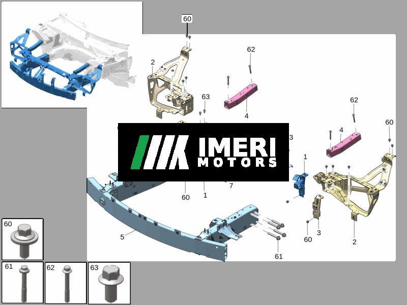 Front Bumper Center Reinforcement Right - ZEEKR 7X