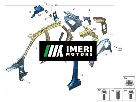 6608017263C15 Rear Quarter Inner Panel ZEEKR 7X