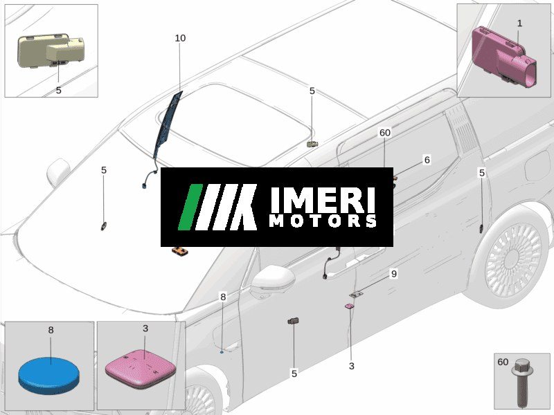 Passive Entry Antenna (or Keyless Vehicle Antenna) - ZEEKR 009
