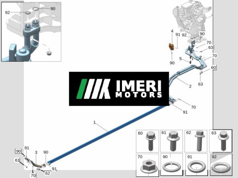 8889428840 Rear A/C High/Low Pressure Pipe ZEEKR 009