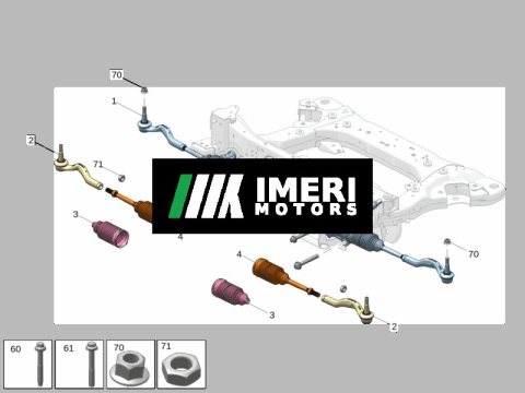 6600113866 Steering Gear with Tie Rod Assembly Zeekr 009