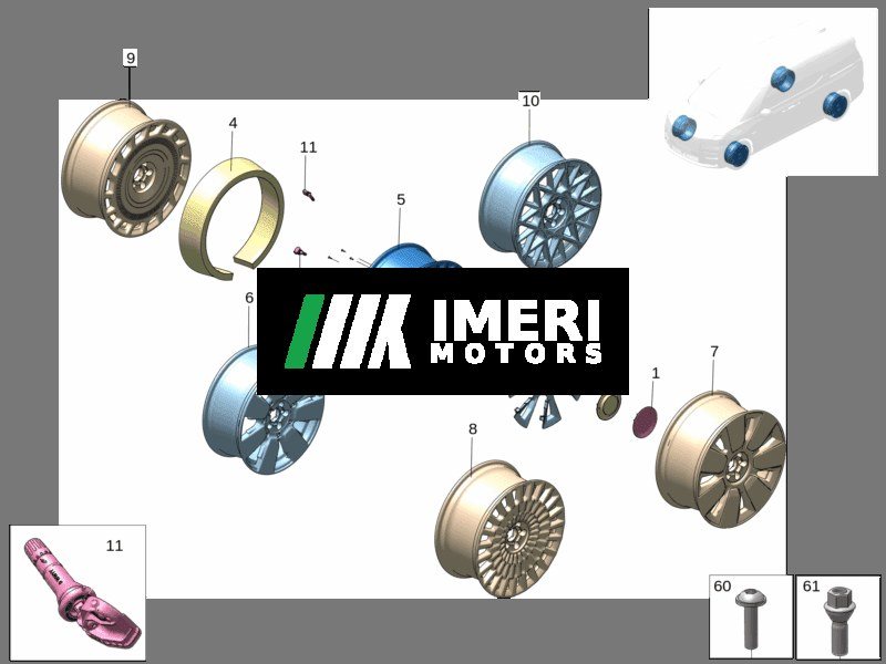 Aluminum Wheel Rim 255/50R19 - Zeekr 009