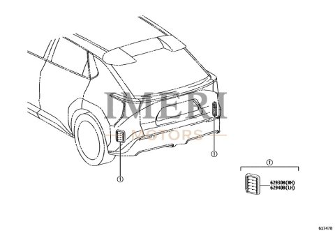 62940-02240 Quarter Ventilation Duct Assembly RH Toyota bZ4