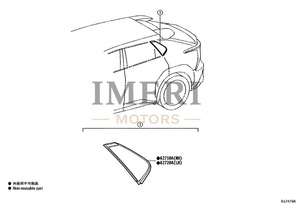 Quarter Window Assembly RH
