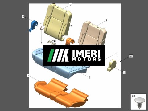 8892389645 Rear Seat Back Pad Left Zeekr 009
