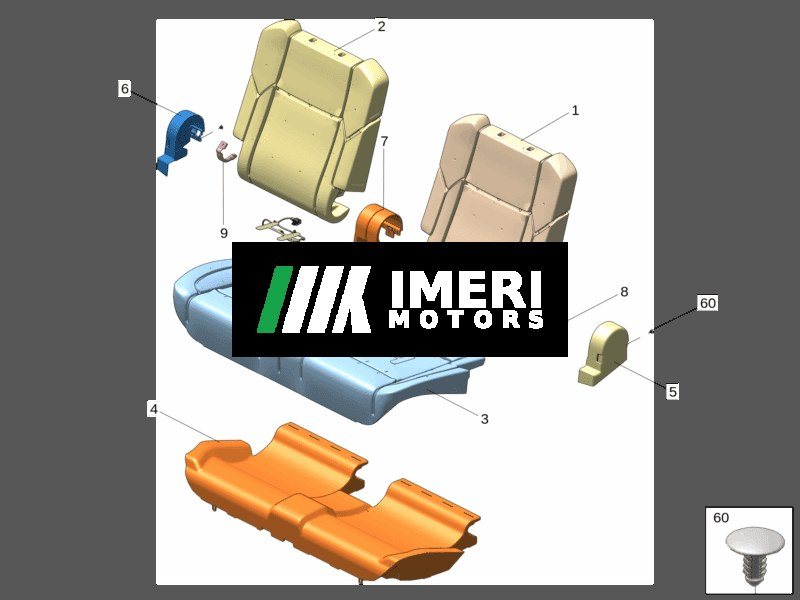 Rear Seat Back Pad Left - Zeekr 009