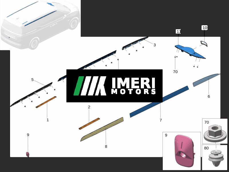 Roof Ditch Molding Left Roof Ditch Molding Right