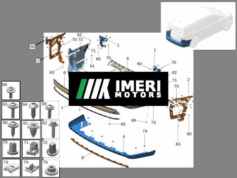 8890597945 8890597949 Rear Bumper Upper Bracket Left Rear Bumper Upper Bracket Right Zeekr 009
