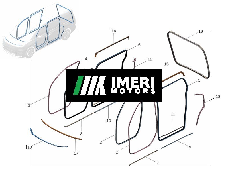 Front Door Weatherstrip - Zeekr 009