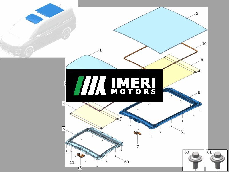 Sunroof Front Glass Panel