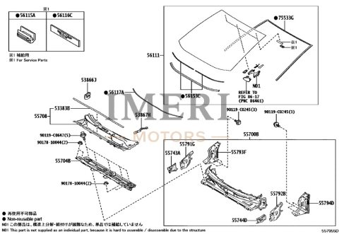 561010R750 Windshield Glass Toyota bZ4X