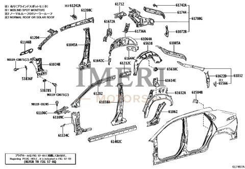 538360R050 Front Side Member Support LH / Left Front Side Panel Bracket Toyota bZ4X