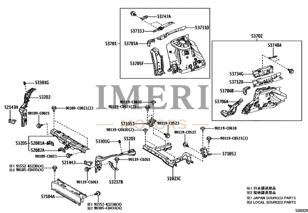 Front Bumper RH Side Support Sub-Assembly