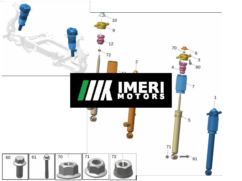 Rear Shock Absorber Assembly (Right/Left) - Zeekr 001