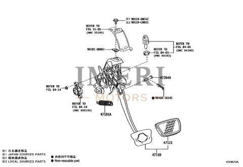 471100R191 Brake Pedal Support Assembly Toyota bZ4X