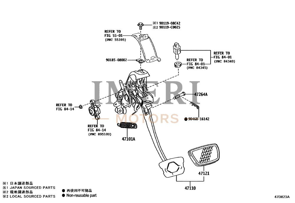 Brake Pedal Support Assembly - Toyota bZ4X
