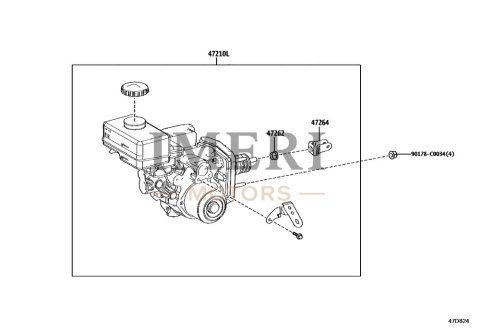 470500R090 Brake Booster with Master Cylinder Assembly Toyota