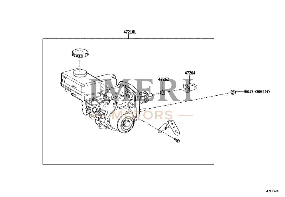 Brake Booster with Master Cylinder Assembly - Toyota