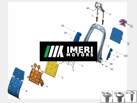 6608024515 - Front Seat Backrest Frame (Right) Zeekr 001