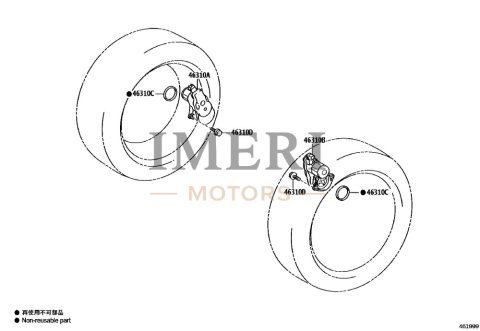 46310-07010 Parking Brake Actuator Assembly RH Toyota