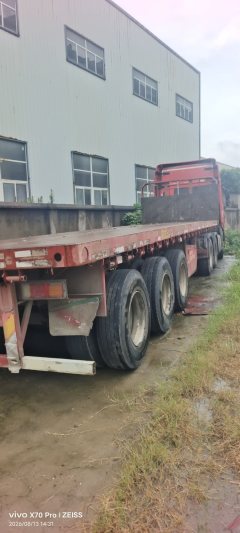 10 m x2.5 m 3 flatbed semi-trailer - ფოტო 1