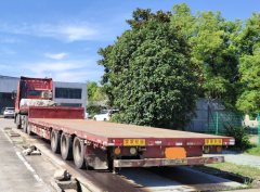 13.75 m x3 m 3 flatbed semi-trailer - ფოტო 1