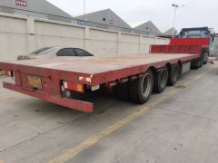 13.75 m x3 m 3 flatbed semi-trailer - ფოტო 3