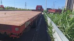 17.5 m x3 m 3 flatbed semi-trailer - ფოტო 2