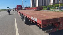 17.5 m x3 m 3 flatbed semi-trailer - ფოტო 3