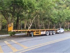 13 m x2.4 m 3 flatbed semi-trailer - ფოტო 3