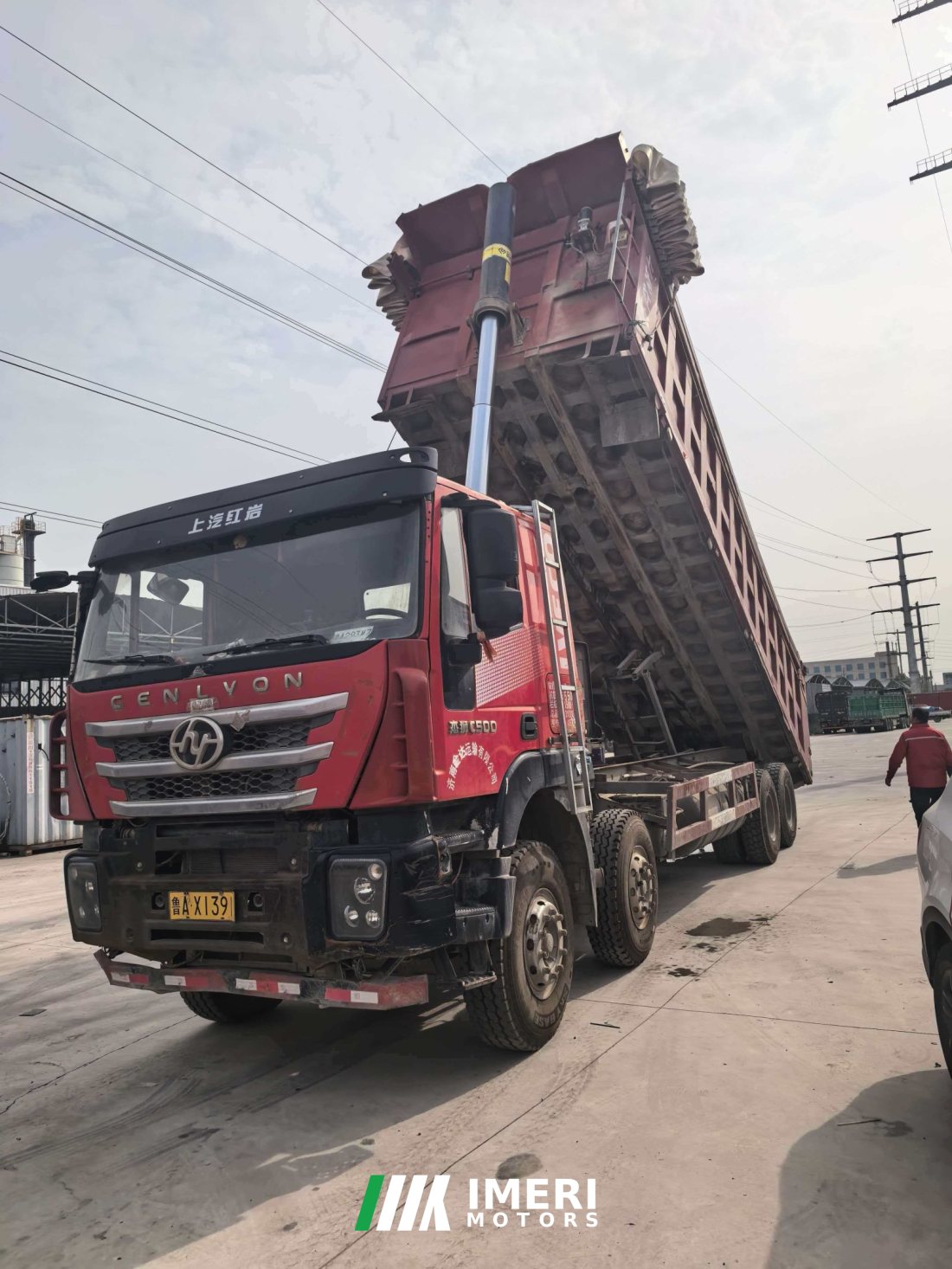 SAIC Hongyan Genlyon 450 hp 8X4 8.8 m - სატვირთო ჩინეთიდან