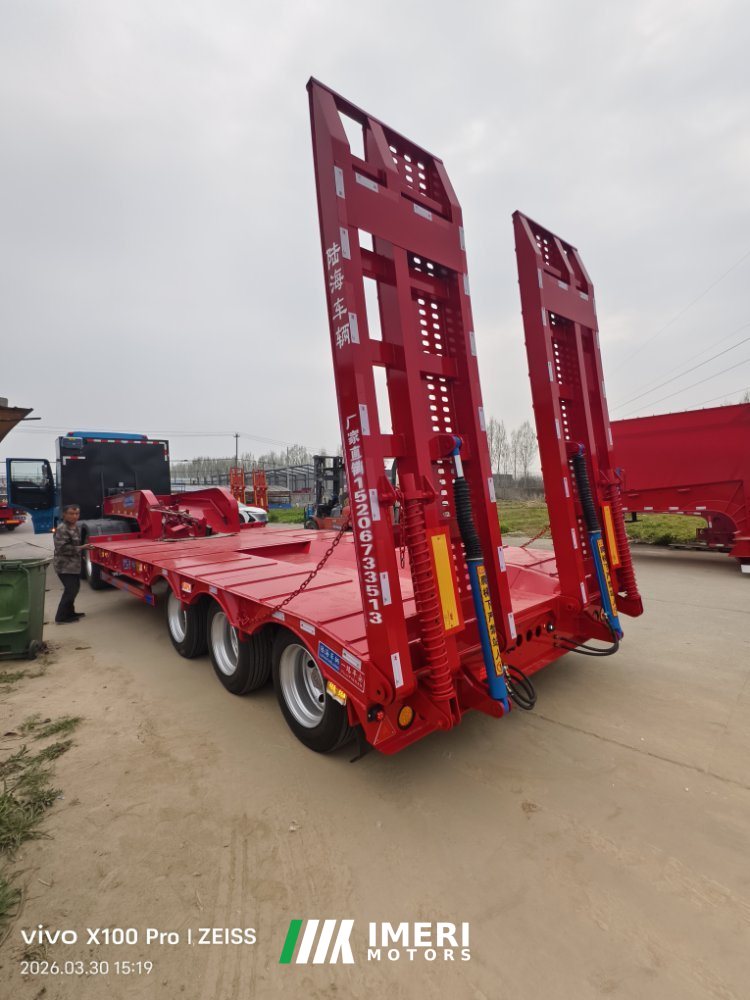 9.5 m x3 m 1 flatbed semi-trailer - სატვირთო ჩინეთიდან