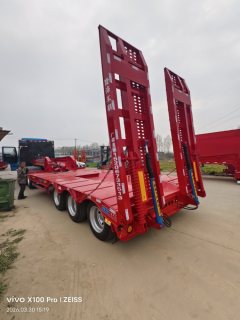 9.5 m x3 m 1 flatbed semi-trailer - ფოტო 1