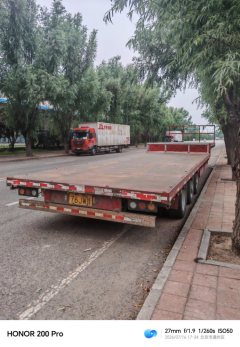 13.75 m x6 m 3 flatbed semi-trailer - ფოტო 3